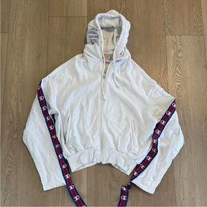 VETEMENTS × CHAMPION SS17 REVERSE WEAVE IN PROGRESS ZIP UP HOODIE XL